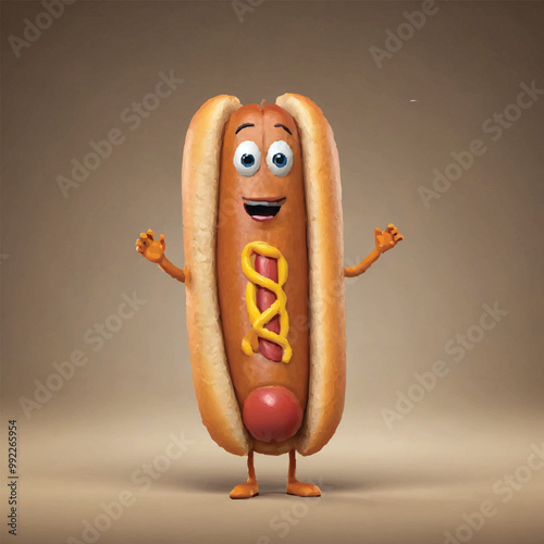 Hotdog character line art style sketch classic vintage design vector mascot of Hot dog with vegetable. smiling sausage and hotdog characters thumb up, fast food concept, cartoon vector illustration.