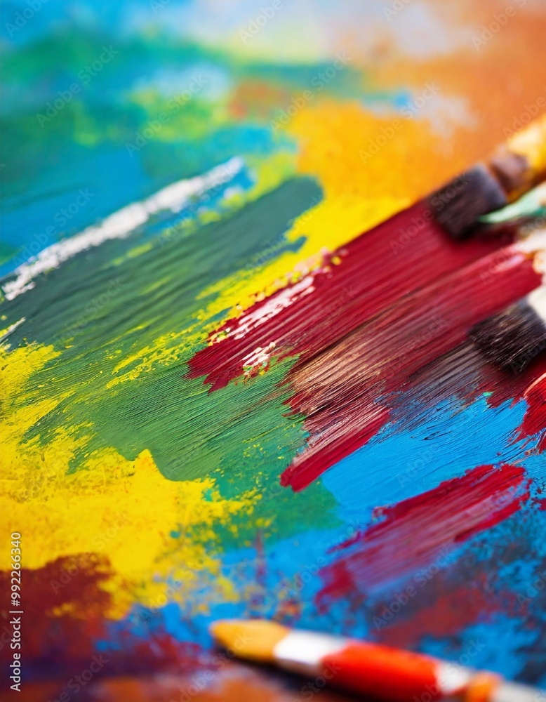 Bold brush strokes with depth of field on a vivid textured background Bold brush strokes with depth of field on a vivid textured background