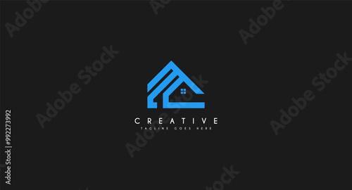 initial letter MC house, real estate logo design vector illustration.