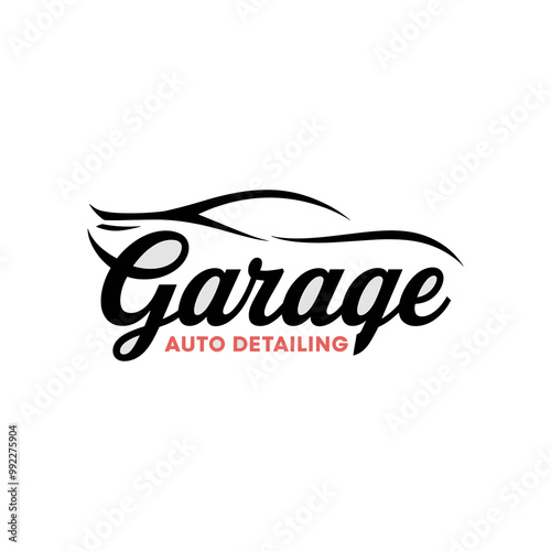 auto detailing garage logo design template. graphic vector Illustration  photo