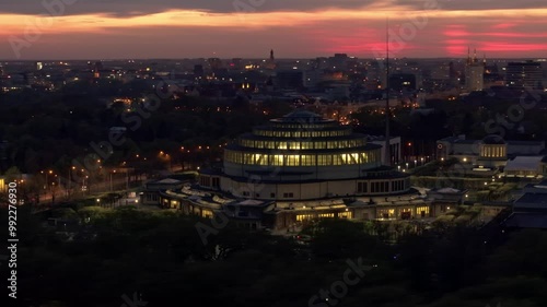 Krajobraz z drona elementów miasta Wrocławia