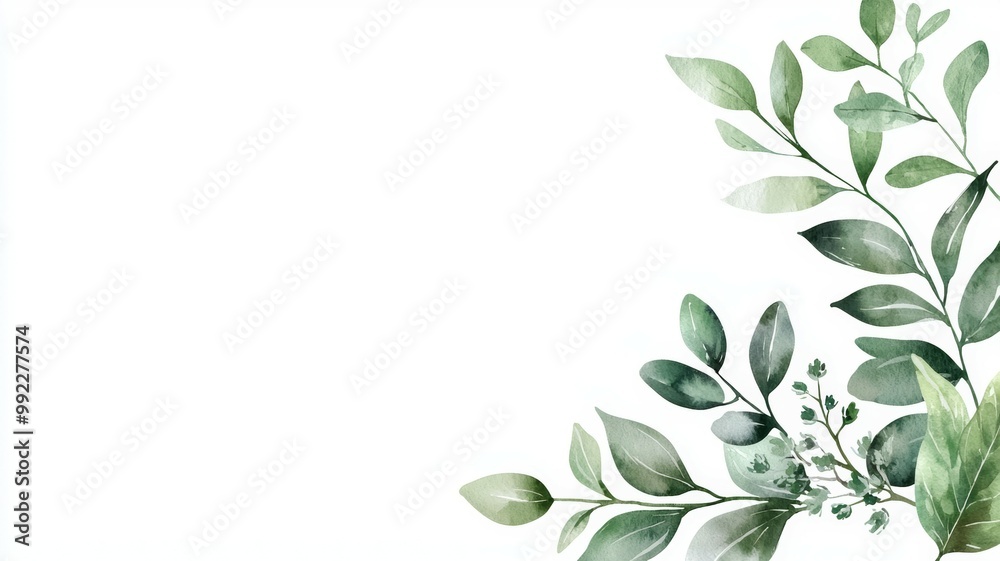 Obraz premium A green leafy plant with a white background