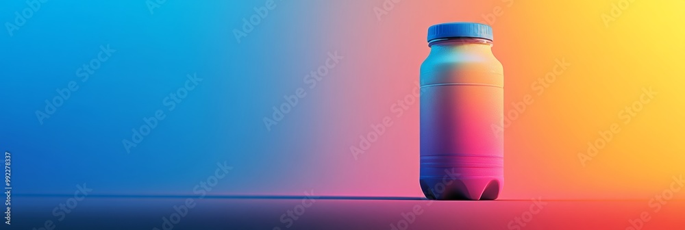 An elegant icon of a sports drink container, highlighting its ergonomic design for hydration during workouts An elegant icon of a sports drink container, highlighting its ergonomic design for hydration during workouts