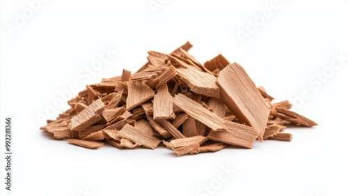 Wallpaper Mural A pile of wood chips on a white background Torontodigital.ca