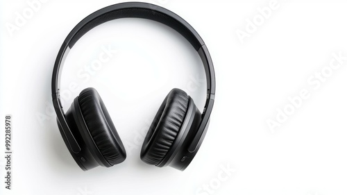 A pair of headphones with a black headband