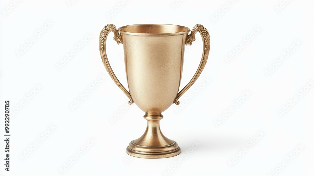 A gold cup with a handle and a gold handle