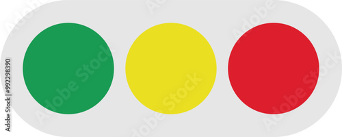 シンプルな信号機のアイコン
