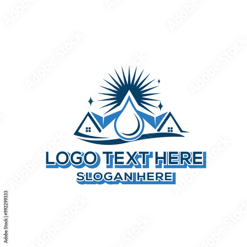 Waterproof company services logo