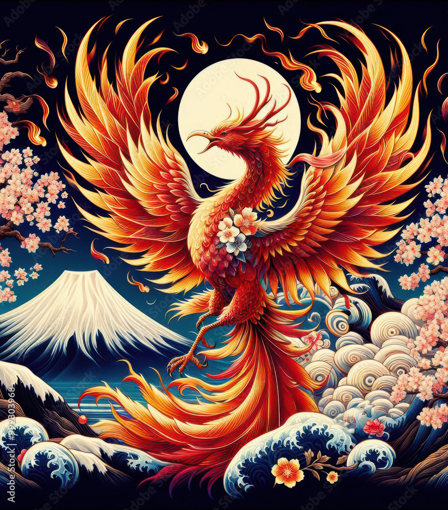 浮世絵、日本画/鳳凰 Phoenix フェニックス 浮世絵、日本画/鳳凰 Phoenix フェニックス