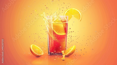 Refreshing Soda Logo. High Detail Beverage Concept photo