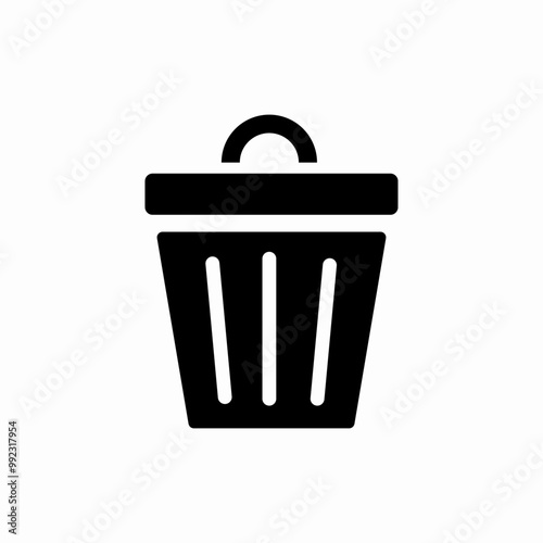 trash reciyle bin icon sign vector