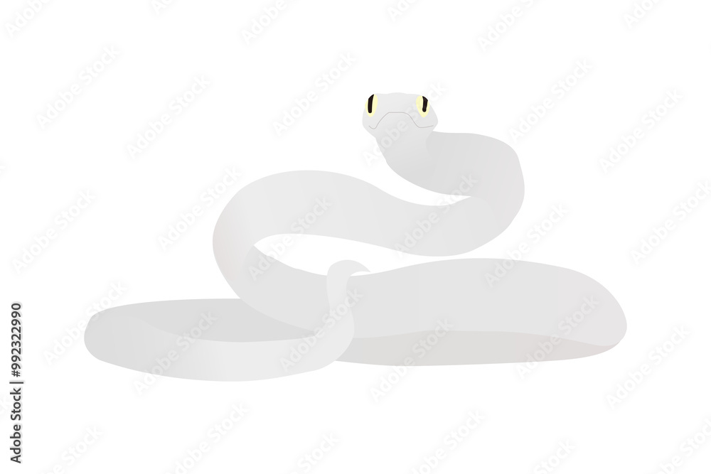 Fototapeta premium へび 蛇 イラスト 透過 ヘビ 干支 年賀 年賀状 白