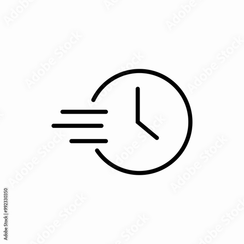 fast time icon sign vector