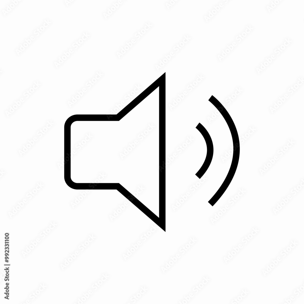 sound on icon sign vector