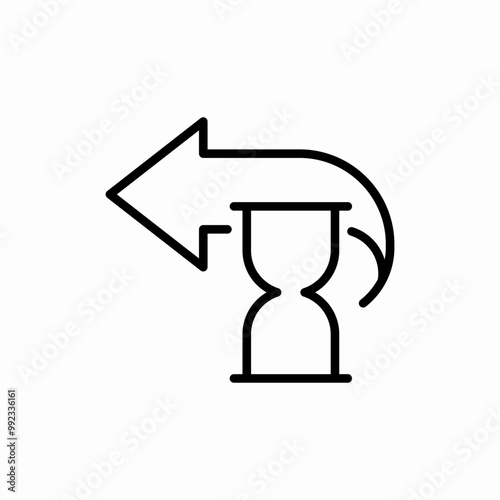 past time hourglass icon sign vector