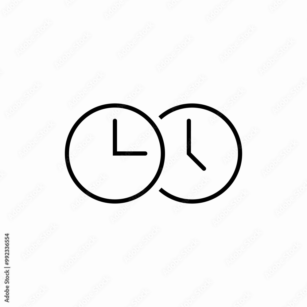 time clocks hour icon sign vector time clocks hour icon sign vector