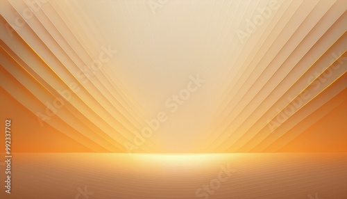 A warm, layered abstract design featuring glowing orange and yellow tones. The light rays form a radiant arc from a central point, perfect for backgrounds, presentations, and event graphics. 