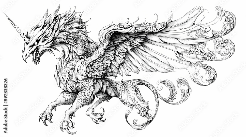 Fototapeta heraldic eagle tattoo
