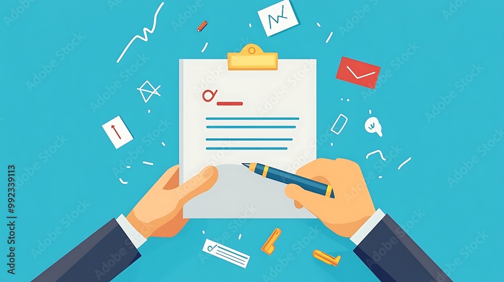 A Person Signing a Document with a Pen on a Clipboard A Person Signing a Document with a Pen on a Clipboard