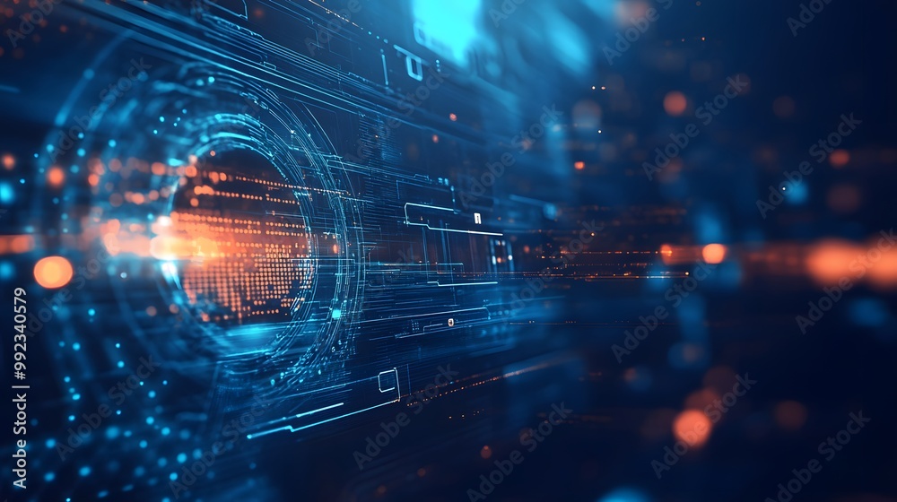 Obraz premium abstract futuristic fade computer technology business background.