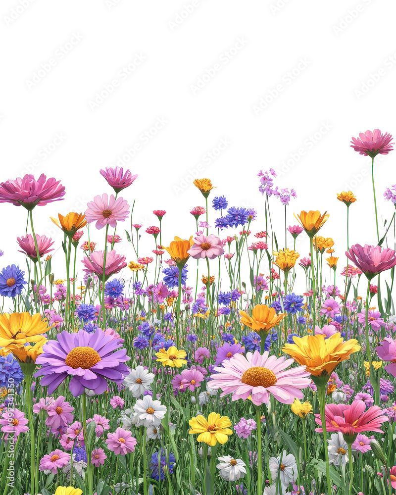 Colorful flowers in a vibrant blooming garden Colorful flowers in a vibrant blooming garden