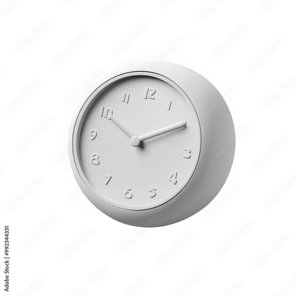 A white clock with the hands at the numbers 3 and 9 A white clock with the hands at the numbers 3 and 9