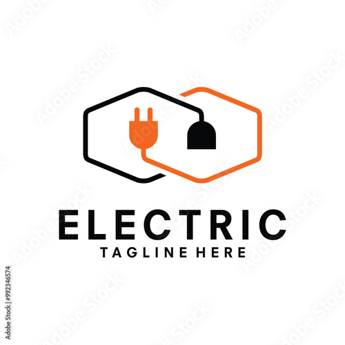 electric logo design template vector illustration