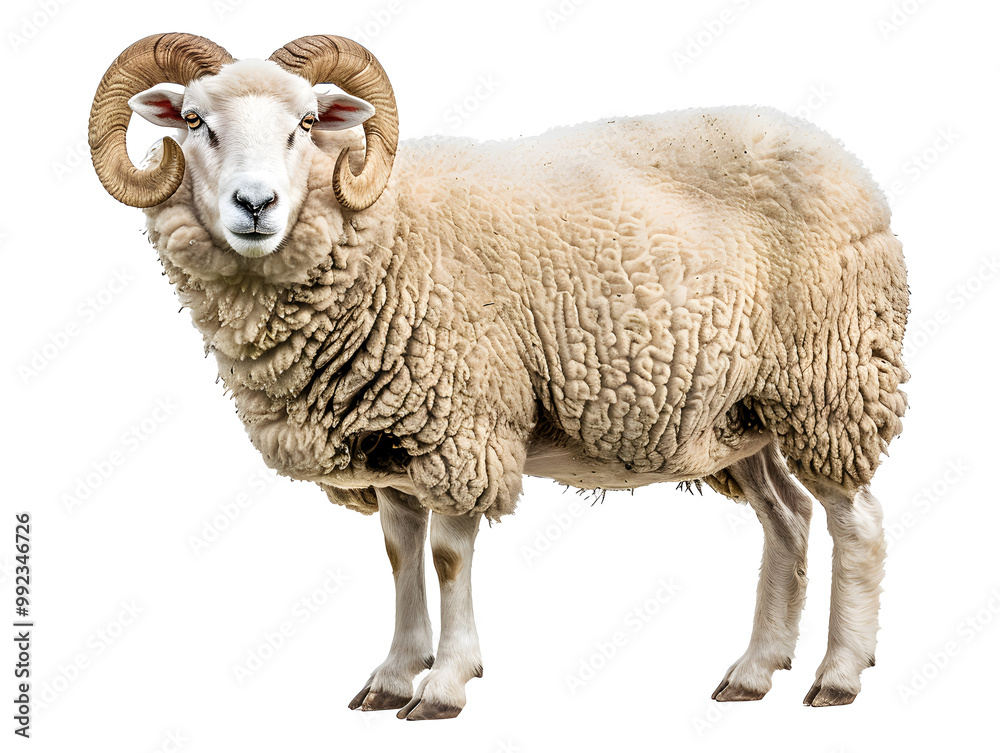Fototapeta premium bighorn sheep standing isolated on transparent background