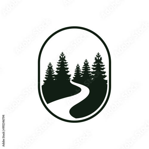 river logo design template vector illustration