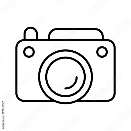 photo camera line icon