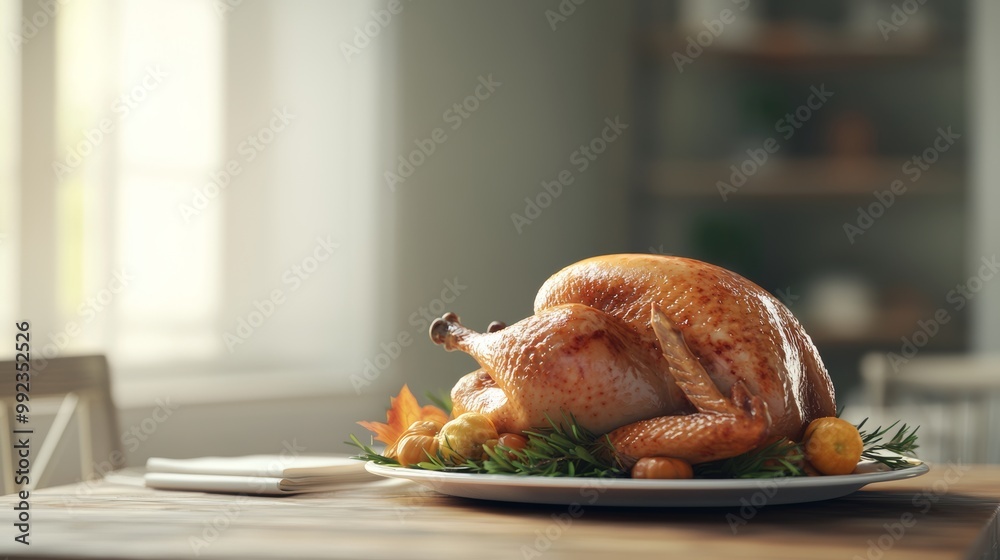 Roast Turkey with Fresh Herbs and Citrus Garnish Roast Turkey with Fresh Herbs and Citrus Garnish
