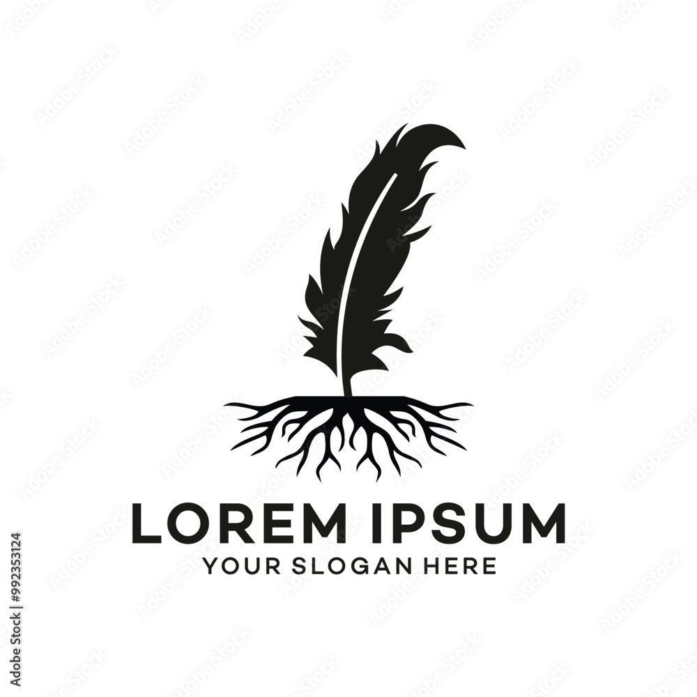 feather logo design template illustration vector feather logo design template illustration vector