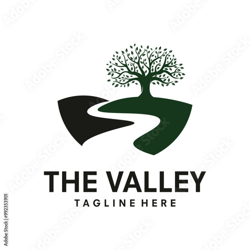 valley logo design template illustration vector