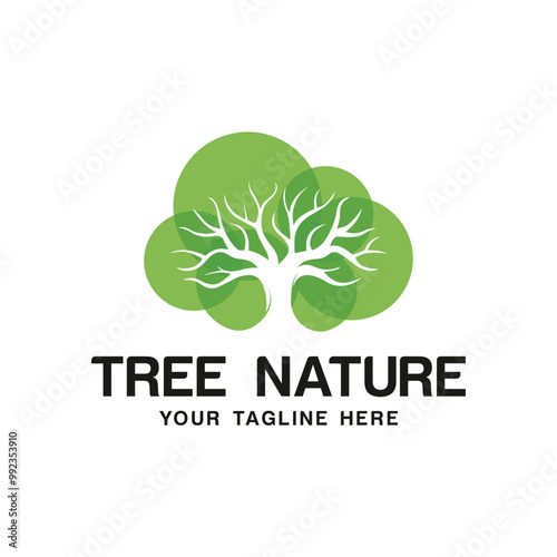 tree logo design template illustration vector