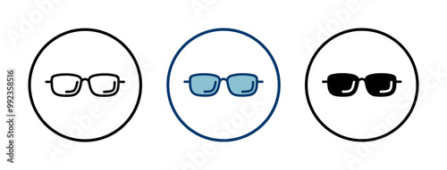 Glasses icon vector isolated on white background. Stylish Eyeglasses. Glasses vector. Optical concept