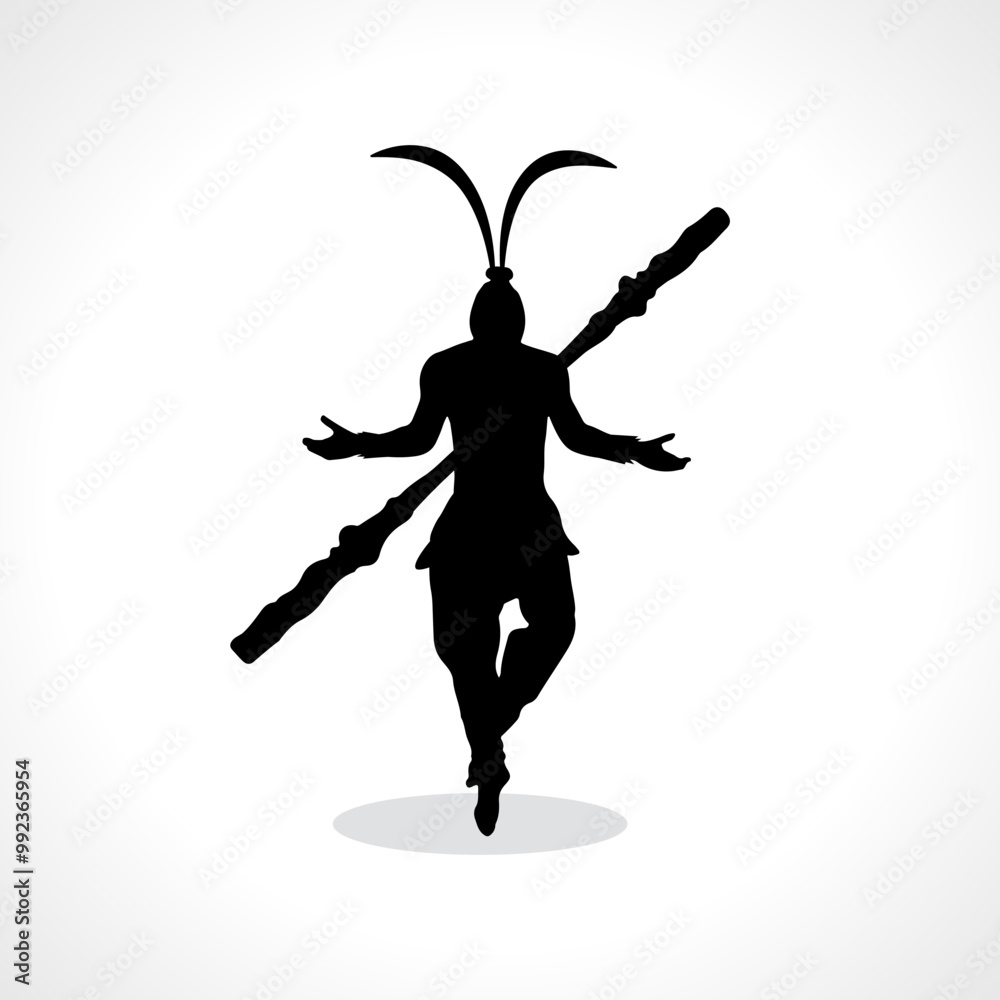 Naklejka premium A collection of Wukong silhouettes in motion