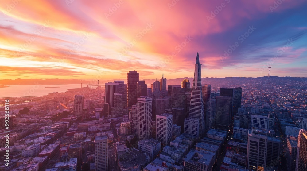 Obraz premium Golden Hour Skyline