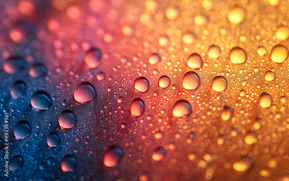 Glass Gradient Texture: Drops & Blurred Bokeh Effect Glass Gradient Texture: Drops & Blurred Bokeh Effect