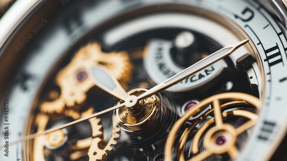 Closeup of a Mechanical Watch