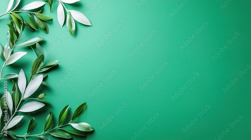 Abstract green leaves on dark background Abstract green leaves on dark background