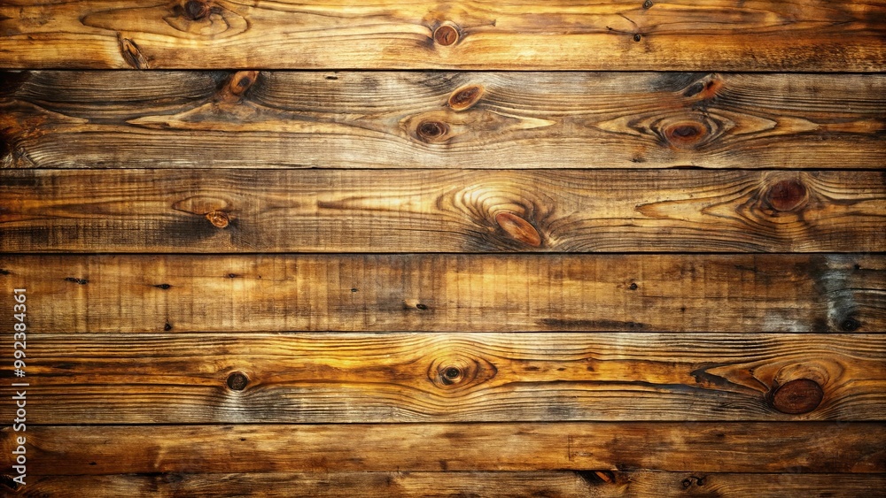 Rustic Wooden Planks Displaying Natural Texture and Grain Patterns