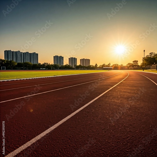 A sports field track.