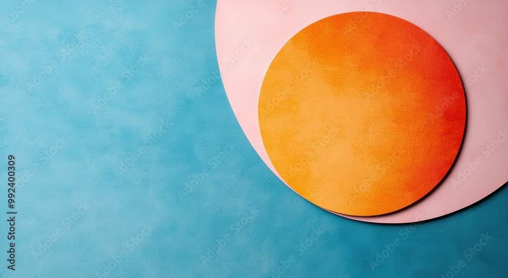 Vibrant geometric shapes on a colorful background Vibrant geometric shapes on a colorful background