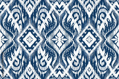 seamless ikat vector pattern, ethnic embroidery style, hand draw painting abstract.