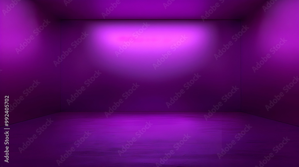 Abstract Purple 3D Room with Bright Lighting and a Smooth Concrete Floor Abstract Purple 3D Room with Bright Lighting and a Smooth Concrete Floor