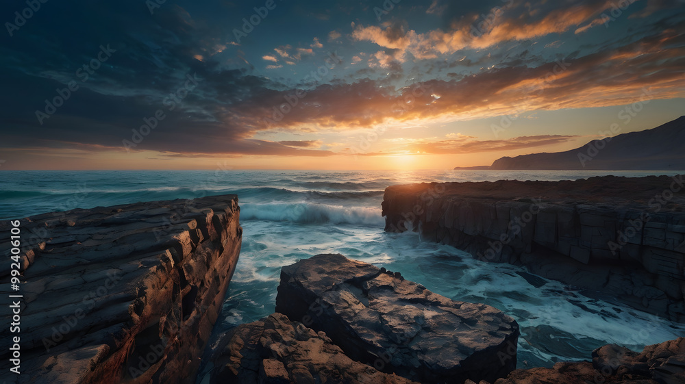 Obraz premium sunset over the sea