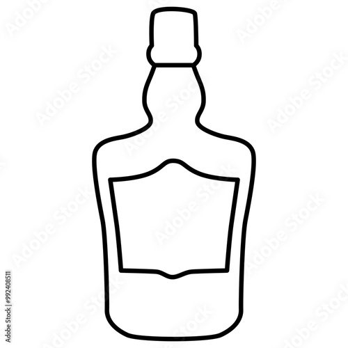 Whiskey Bottle Outline