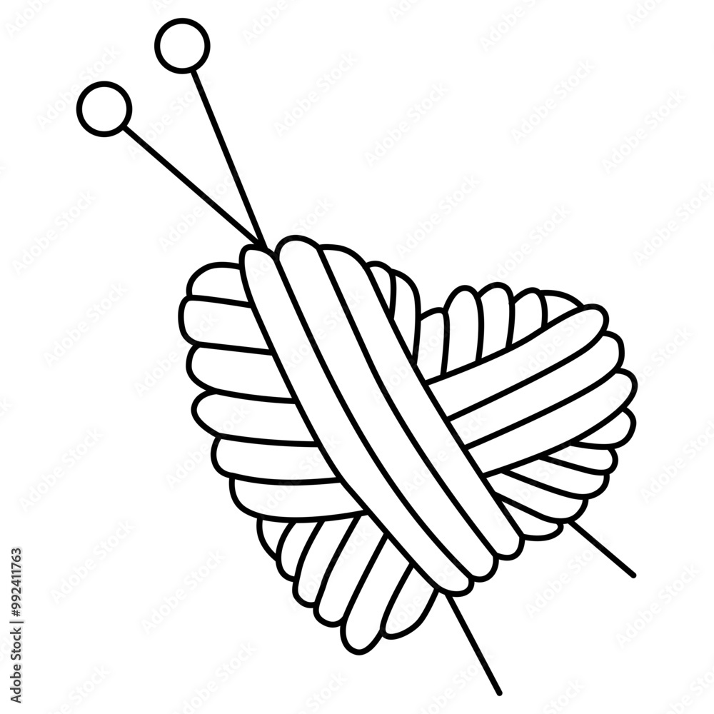 Obraz premium Yarn Bundle Outline