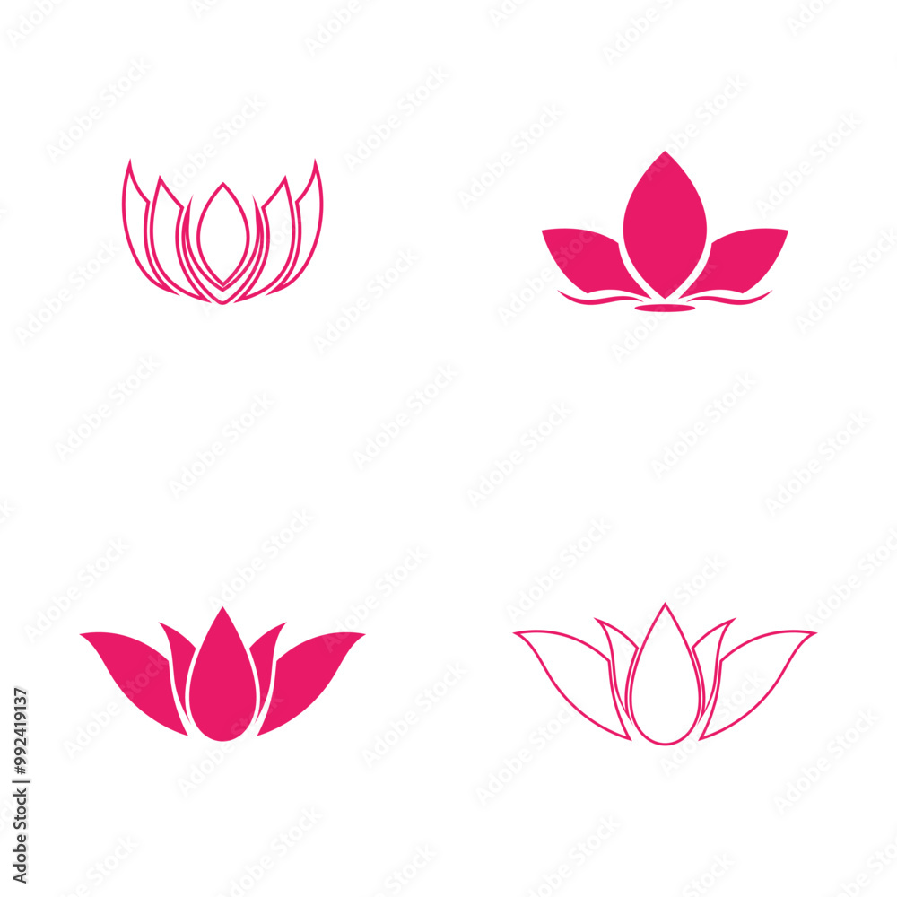 Lotus Logo design icon illustration Lotus Logo design icon illustration