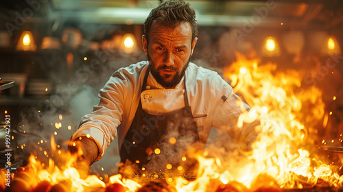 Chef in Action: A Culinary Masterpiece photo